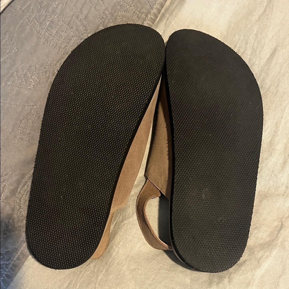 Pilcro Suede Slingback Clogs in Taupe - Picture 3 of 3